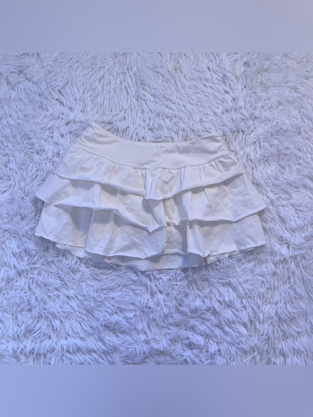 Aeropostale White Tiered Ruffle Skort xs